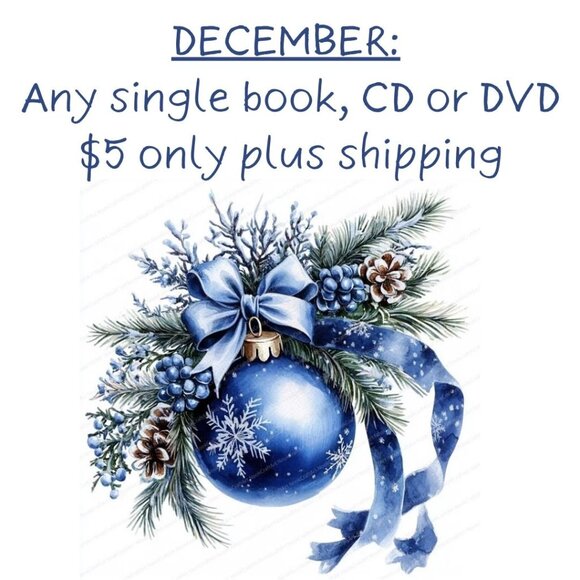 DECEMBER SALE: Any single book, CD or DVD $5 only plus shipping ! - Picture 1 of 1